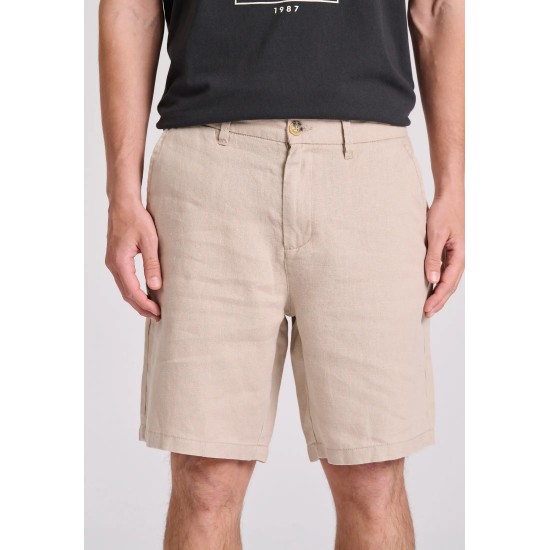 ΒΕΡΜΟΥΔΑ CHINOS ΛΙΝΗ FUNKY BUDDHA FBM009-009-03 (ΜΠΕΖ)