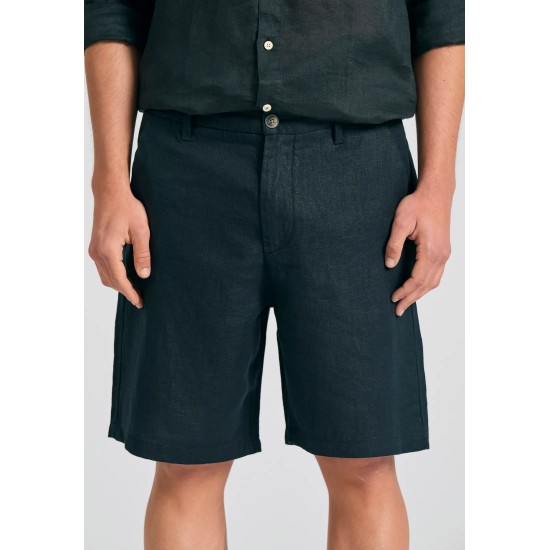 ΒΕΡΜΟΥΔΑ CHINOS ΛΙΝΗ FUNKY BUDDHA FBM011-005-03 (ΜΑΥΡΟ)