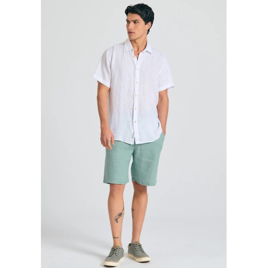 ΒΕΡΜΟΥΔΑ CHINOS ΛΙΝΗ FUNKY BUDDHA FBM011-005-03 (LT AQUA)