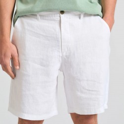ΒΕΡΜΟΥΔΑ CHINOS ΛΙΝΗ FUNKY BUDDHA FBM011-005-03 (ΑΣΠΡΟ)