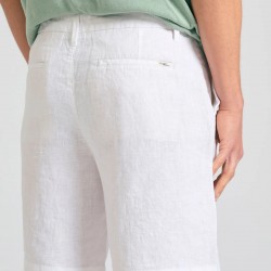 ΒΕΡΜΟΥΔΑ CHINOS ΛΙΝΗ FUNKY BUDDHA FBM011-005-03 (ΑΣΠΡΟ)