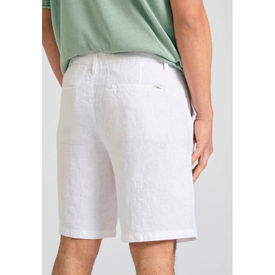 ΒΕΡΜΟΥΔΑ CHINOS ΛΙΝΗ FUNKY BUDDHA FBM011-005-03 (ΑΣΠΡΟ)