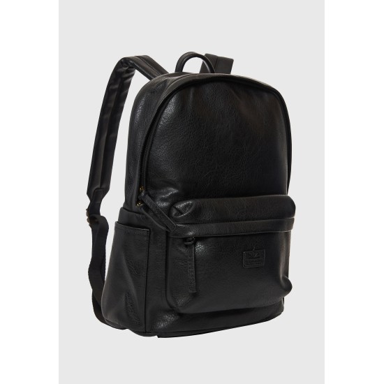 ΣΑΚΙΔΙΟ ΠΛΑΤΗΣ (BACKPACK) FUNKY BUDDHA FBM012-001-10 (ΜΑΥΡΟ)