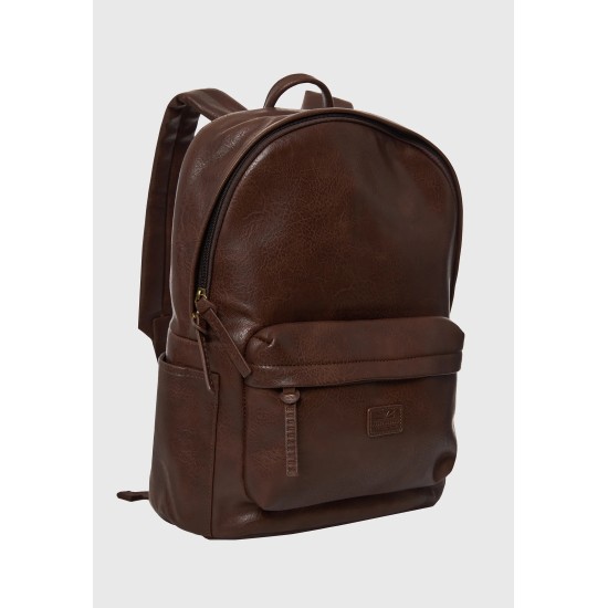 ΣΑΚΙΔΙΟ ΠΛΑΤΗΣ (BACKPACK) FUNKY BUDDHA FBM012-001-10 (ΚΑΦΕ)