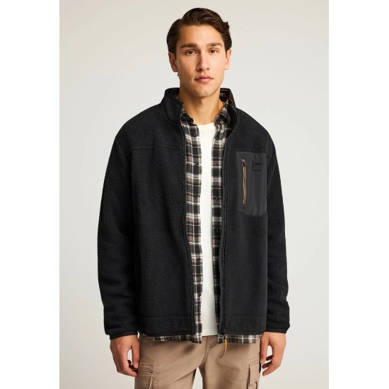 ΖΑΚΕΤΑ FLEECE FUNKY BUDDHA FBM012-054-06 (ΜΑΥΡΟ)