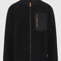 ΖΑΚΕΤΑ FLEECE FUNKY BUDDHA FBM012-054-06 (ΜΑΥΡΟ)