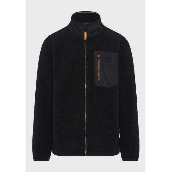 ΖΑΚΕΤΑ FLEECE FUNKY BUDDHA FBM012-054-06 (ΜΑΥΡΟ)