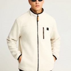 ΖΑΚΕΤΑ FLEECE FUNKY BUDDHA FBM012-054-06 (CLOUD CREAM)