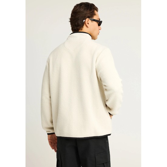 ΖΑΚΕΤΑ FLEECE FUNKY BUDDHA FBM012-054-06 (CLOUD CREAM)