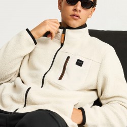 ΖΑΚΕΤΑ FLEECE FUNKY BUDDHA FBM012-054-06 (CLOUD CREAM)