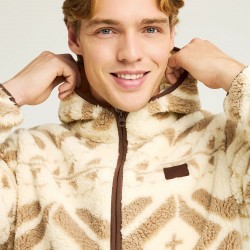 ΖΑΚΕΤΑ FLEECE FUNKY BUDDHA FBM012-055-06 (CLOUD CREAM)
