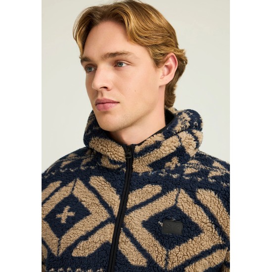 ΖΑΚΕΤΑ FLEECE FUNKY BUDDHA FBM012-055-06 (ΜΠΛΕ)