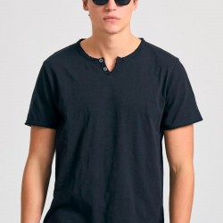 T-SHIRT FUNKY BUDDHA FBM011-004-04 (ΜΑΥΡΟ)