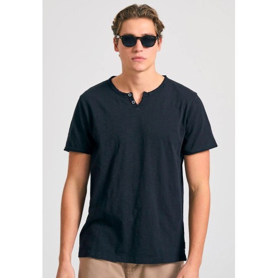 T-SHIRT FUNKY BUDDHA FBM011-004-04 (ΜΑΥΡΟ)