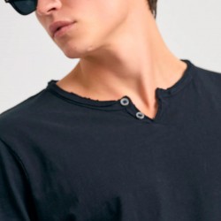 T-SHIRT FUNKY BUDDHA FBM011-004-04 (ΜΑΥΡΟ)