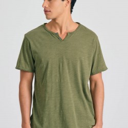 T-SHIRT FUNKY BUDDHA FBM011-004-04 (HUNTER GREEN)