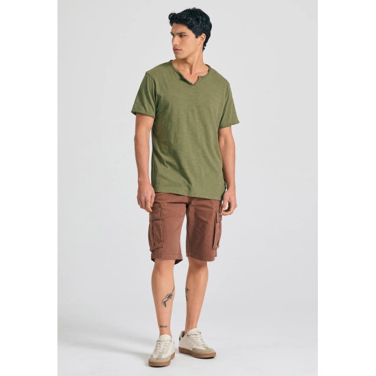 T-SHIRT FUNKY BUDDHA FBM011-004-04 (HUNTER GREEN)