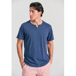 T-SHIRT FUNKY BUDDHA FBM011-004-04 (ΜΠΛΕ ΙΝΤΙΓΚΟ)