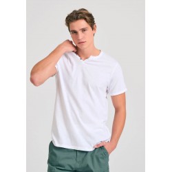 T-SHIRT FUNKY BUDDHA FBM011-004-04 (ΑΣΠΡΟ)