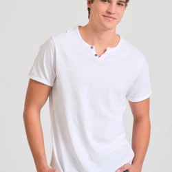 T-SHIRT FUNKY BUDDHA FBM011-004-04 (ΑΣΠΡΟ)