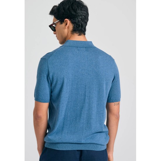 ΜΠΛΟΥΖΑ POLO FUNKY BUDDHA FBM011-005-09 (AZURE BLUE)