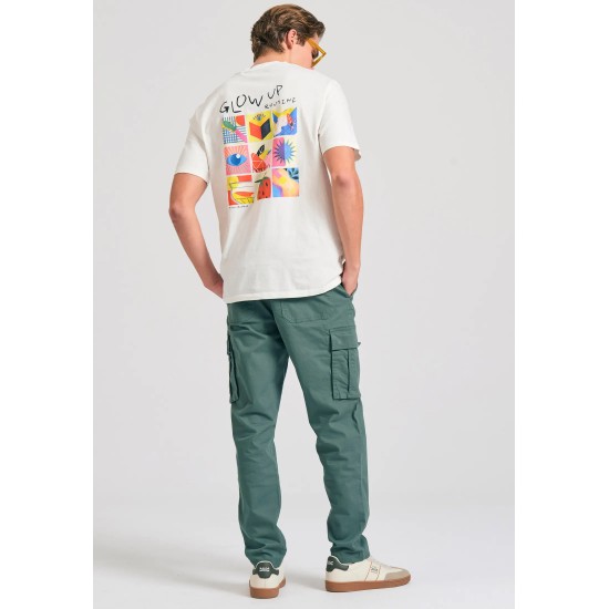 T-SHIRT FUNKY BUDDHA FBM011-058-04 (ΑΣΠΡΟ)