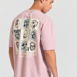 T-SHIRT FUNKY BUDDHA FBM011-320-04 (ΡΟΖ)