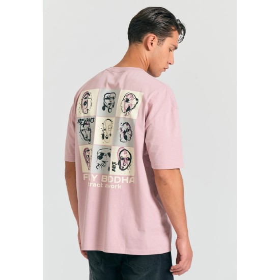T-SHIRT FUNKY BUDDHA FBM011-320-04 (ΡΟΖ)