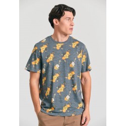 T-SHIRT FUNKY BUDDHA FBM011-336-04 (STEEL GREY)