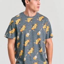 T-SHIRT FUNKY BUDDHA FBM011-336-04 (STEEL GREY)