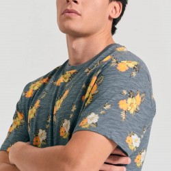 T-SHIRT FUNKY BUDDHA FBM011-336-04 (STEEL GREY)
