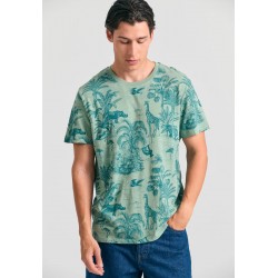 T-SHIRT FUNKY BUDDHA FBM011-341-04 (SAGE GREEN)