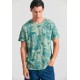 T-SHIRT FUNKY BUDDHA FBM011-341-04 (SAGE GREEN)