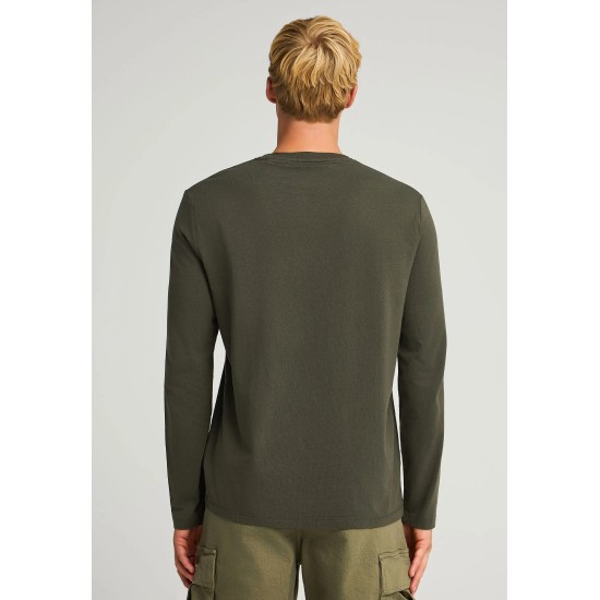 ΜΠΛΟΥΖΑ FUNKY BUDDHA FBM012-001-07 (DUSTY OLIVE)