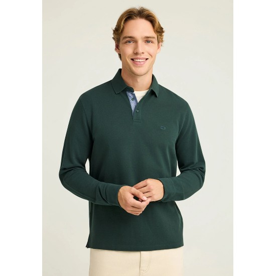 ΜΠΛΟΥΖΑ POLO FUNKY BUDDHA FBM012-001-11 (PINE GREEN)