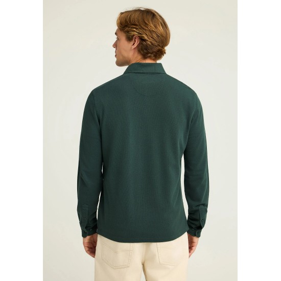 ΜΠΛΟΥΖΑ POLO FUNKY BUDDHA FBM012-001-11 (PINE GREEN)