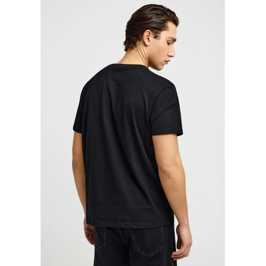 T-SHIRT FUNKY BUDDHA FBM013-001-04 (ΜΑΥΡΟ)