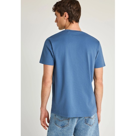 T-SHIRT FUNKY BUDDHA FBM013-001-04 (ΜΠΛΕ ΙΝΤΙΓΚΟ)