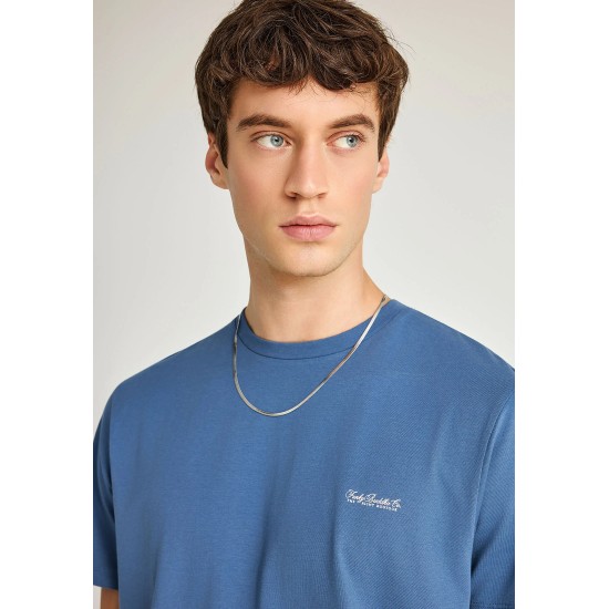 T-SHIRT FUNKY BUDDHA FBM013-001-04 (ΜΠΛΕ ΙΝΤΙΓΚΟ)