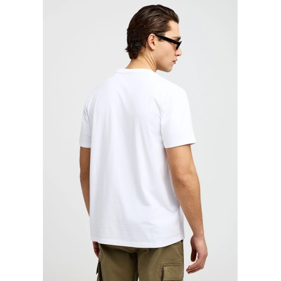 T-SHIRT FUNKY BUDDHA FBM013-001-04 (ΑΣΠΡΟ)