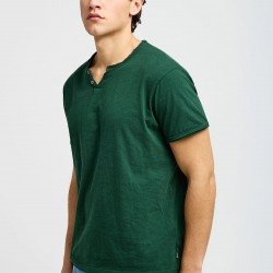 T-SHIRT FUNKY BUDDHA FBM013-004-04 (BISTROT GREEN)