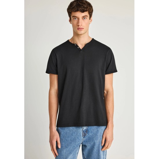 T-SHIRT FUNKY BUDDHA FBM013-004-04 (ΜΑΥΡΟ)