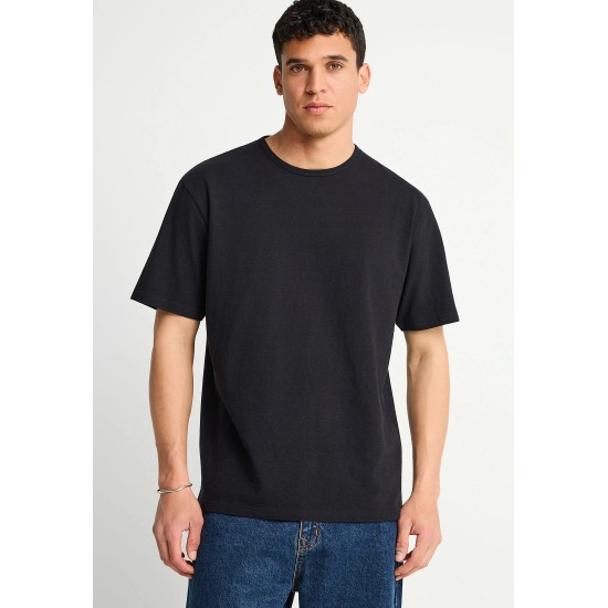 T-SHIRT ΛΙΝΟ FUNKY BUDDHA FBM013-310-04 (ΜΑΥΡΟ)