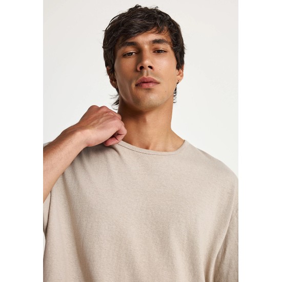 T-SHIRT ΛΙΝΟ FUNKY BUDDHA FBM013-310-04 (FOG)