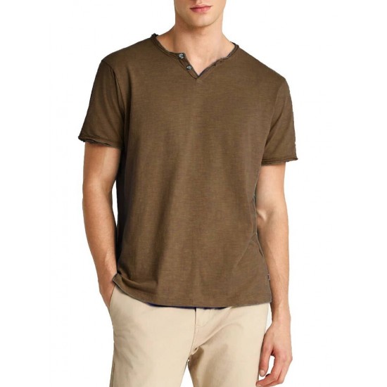 T-SHIRT FUNKY BUDDHA FBM013-004-04 (WOOD)