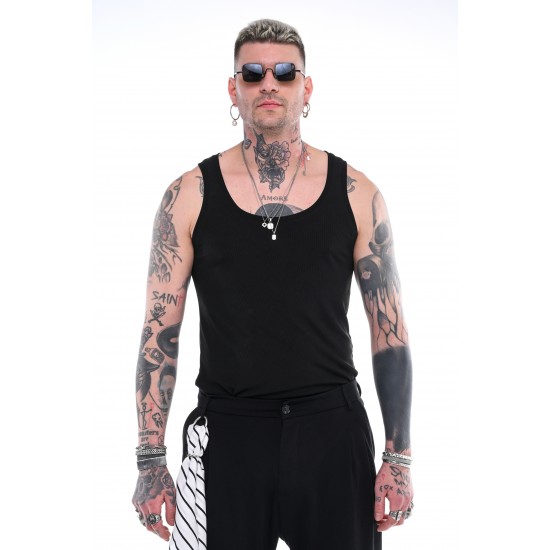 TANK TOP STEFAN 3520SS26 (ΜΑΥΡΟ)