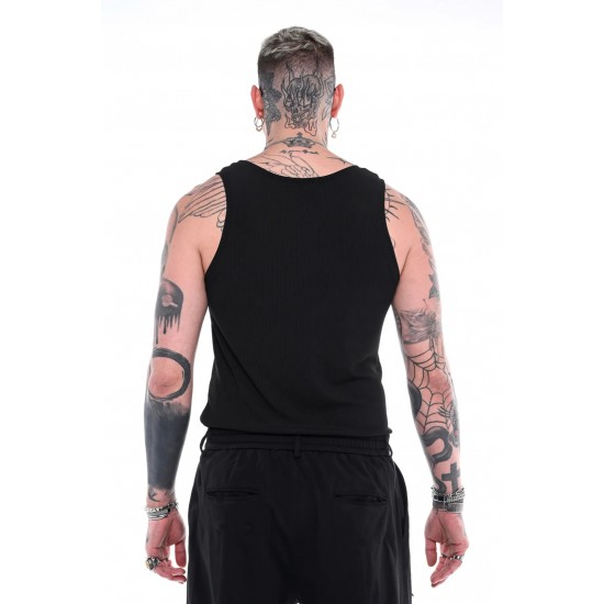 TANK TOP STEFAN 3520SS26 (ΜΑΥΡΟ)