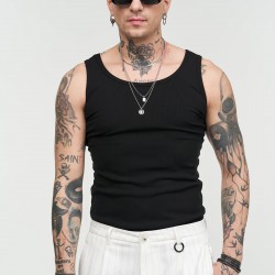 TANK TOP STEFAN 3521SS25 (ΜΑΥΡΟ)