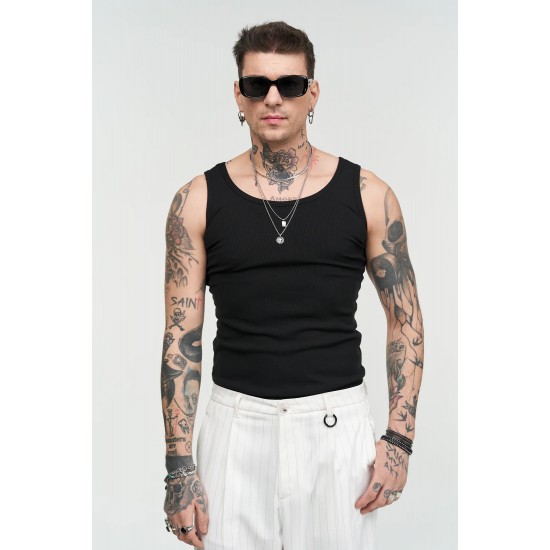 TANK TOP STEFAN 3521SS25 (ΜΑΥΡΟ)