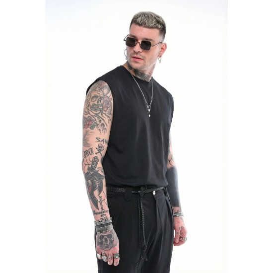 TANK TOP STEFAN 3524SS26 (ΜΑΥΡΟ)